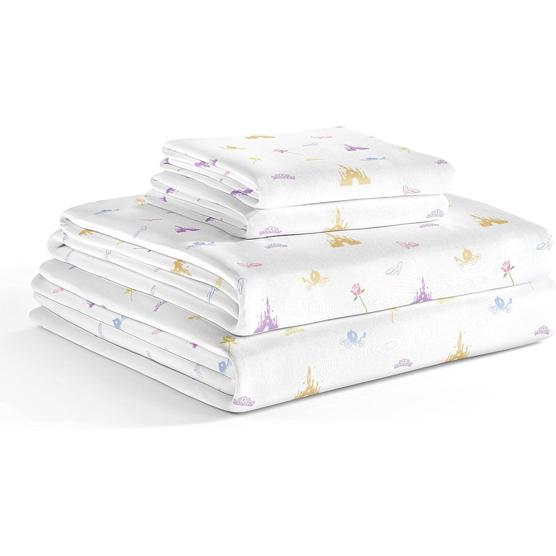 Ensemble de draps pour enfants, literie en microfibre douce, confortable et respirante, draps faciles d'entretien, Princesse