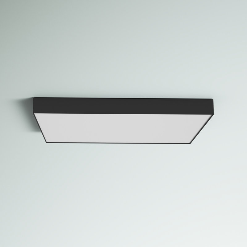 Warrenton LED Flush Mount, 0.75" H X 10.5" W X 10.5" D, Black