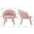 Flower Kids Chair With Solid Wood Legs-496303628