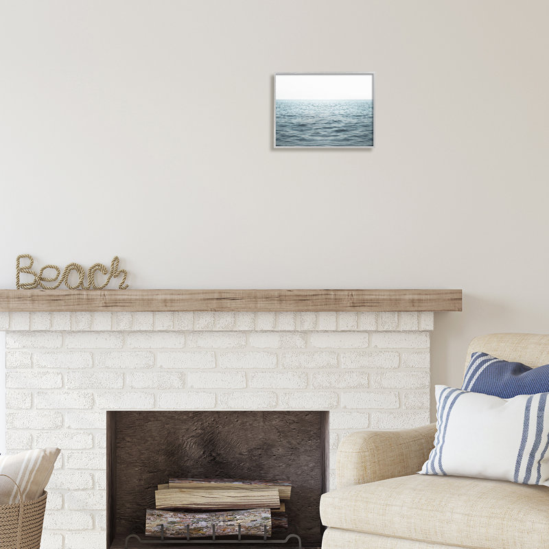 Photographie des vagues de la mer bleue par Sissi et Seb, H 11 po x l 14 po x P 1,5 po, Estampe numérique Farmhouse