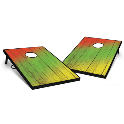 Ensemble de cornhole 2 po x 3 pi Rasta Grain Tailgate