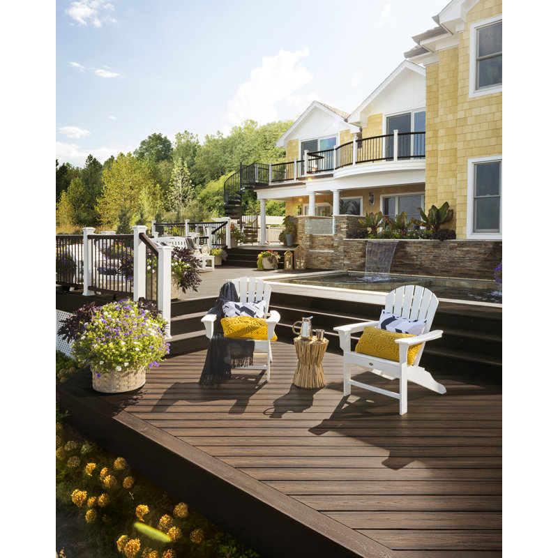 Chaise Adirondack POLYWOOD Yacht Club Shellback, Blanc classique