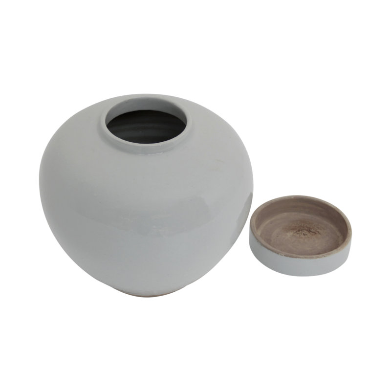 Vase de plancher en porcelaine 9 po intérieur / extérieur blanc Middletown