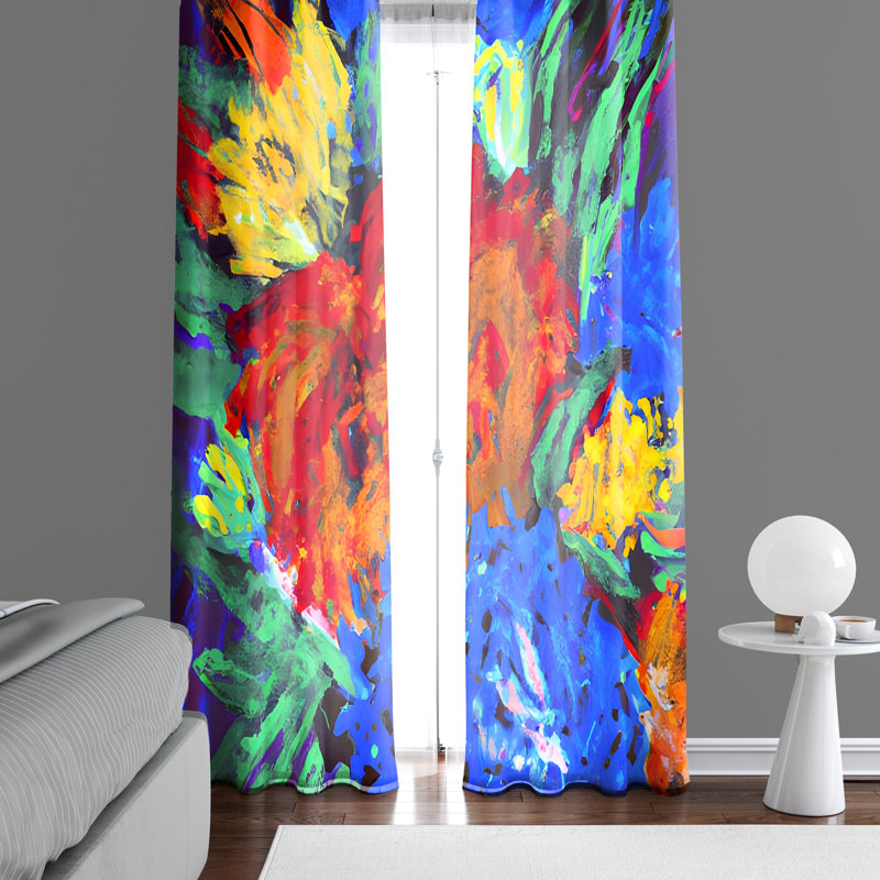 Ambera Semi Sheer Curtain Panel Pair, 40" W x 52" L