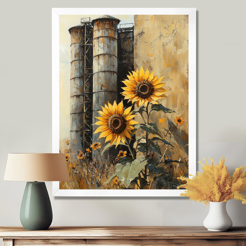 Dolci - art mural floral, H 20 po x l 12 po, Reproduction encadrée sans passe-partout, Blanc