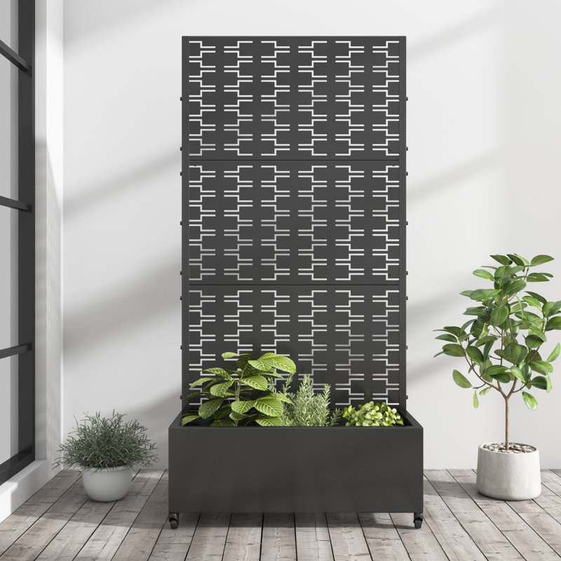 Lit de jardin surélevé rectangulaire, H 73 po x l 35 po x P 16 po, Noir