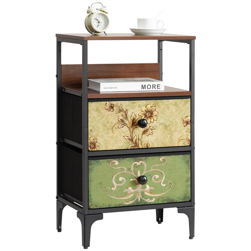 41cm W Metal Bedside Table