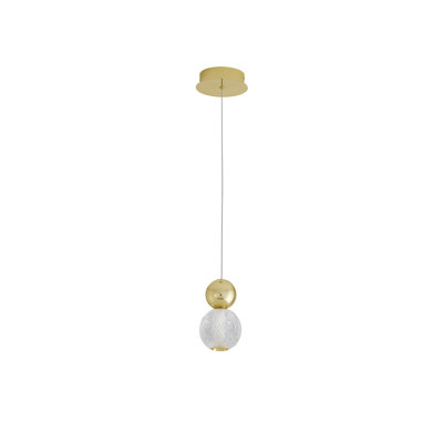 1 - Light Gold LED Sphere Pendant