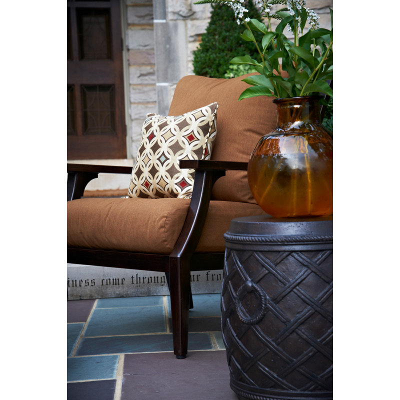 Moroccan Outdoor Round Side Table, 17" Diameter