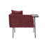 Fauteuil d'appoint rembourré en chenille de 33,8 po de largeur avec table d'appoint et coussin-710779689