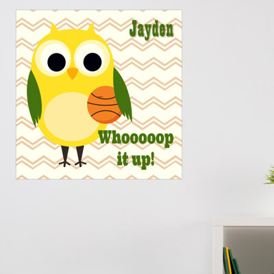 Décalcomanie murale personnalisée football hibou