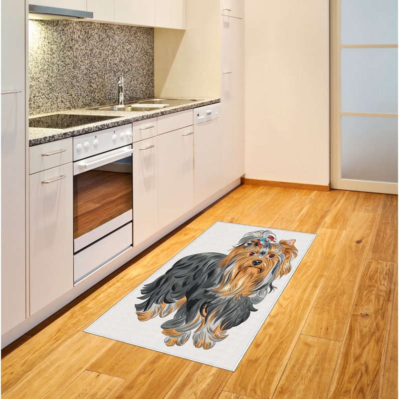 Yorkie High Density Long Fiber Poly Threads Decorative Area Rug Carpet, Rectangle 2'7" x 5'