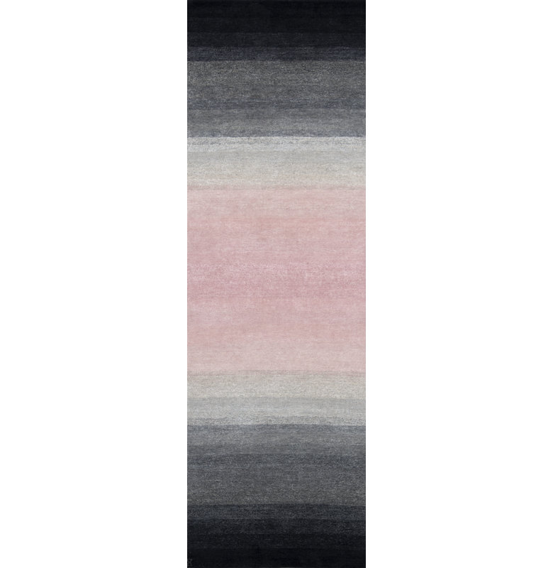 Contemporary Hand Knotted Ombre Area Rug, Runner 3' x 9'