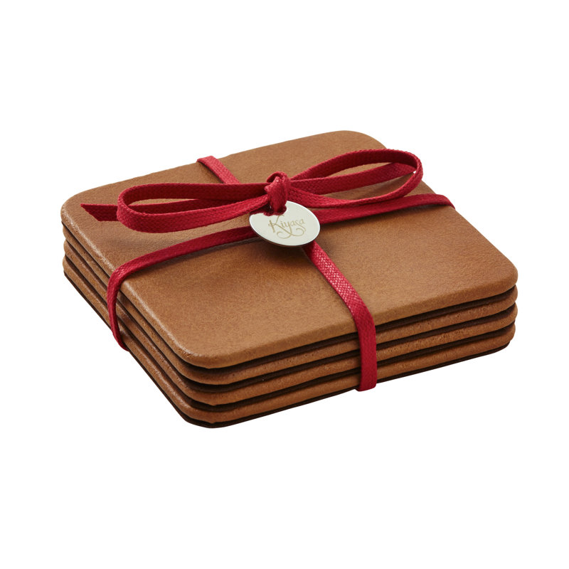 Coasters with Kiyasa Cording, British Tan
