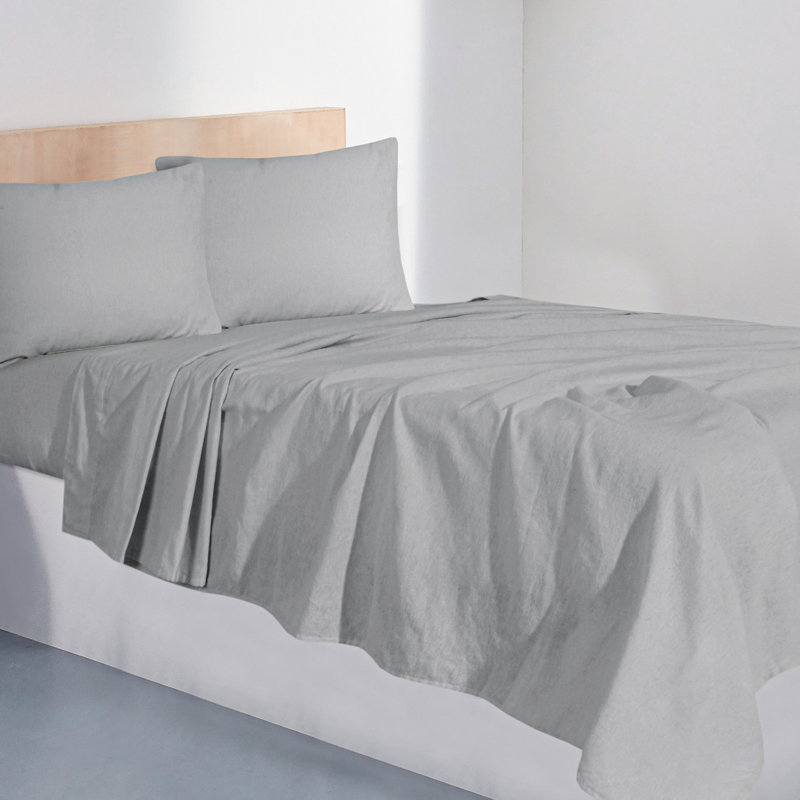 Flannel Sheet Set, Twin XL, Frost Gray