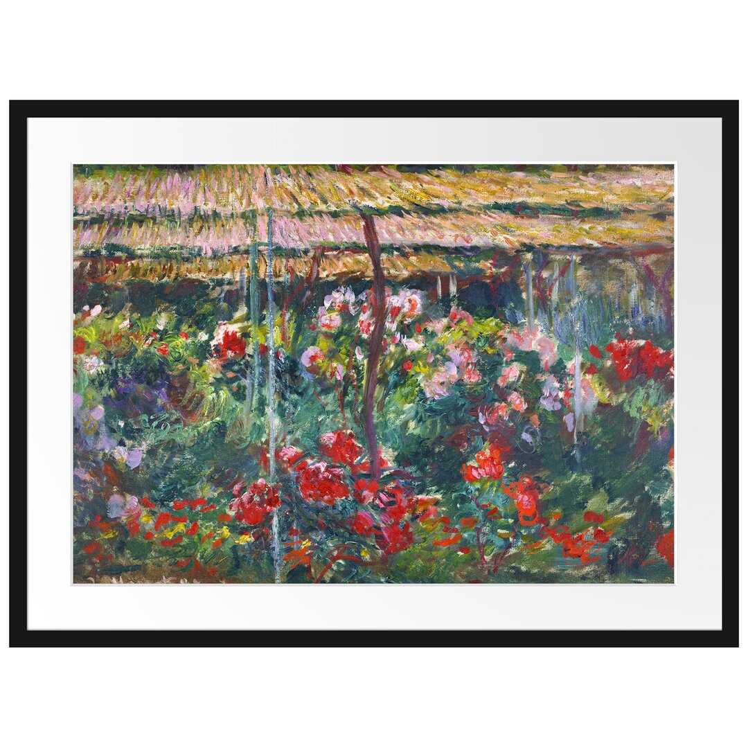 Gerahmter Kunstdruck Peony Garden von Claude Monet