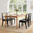  Upholstered Side Chair Modern Solid Wood Dining Chair with Rattan Back-117225028-117225026
