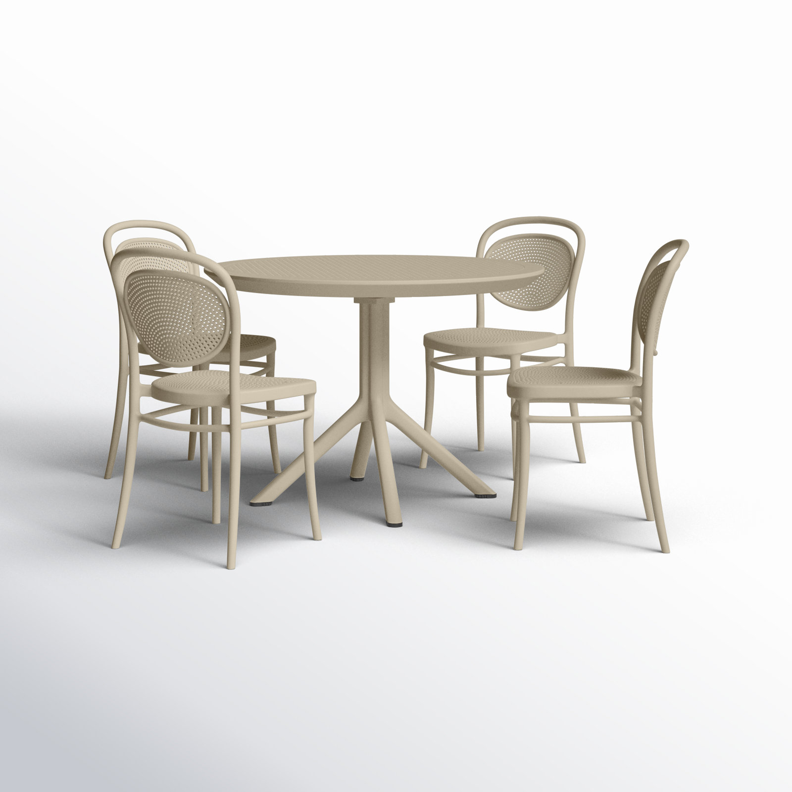 Farrah 41" Patio Dining Set, Taupe