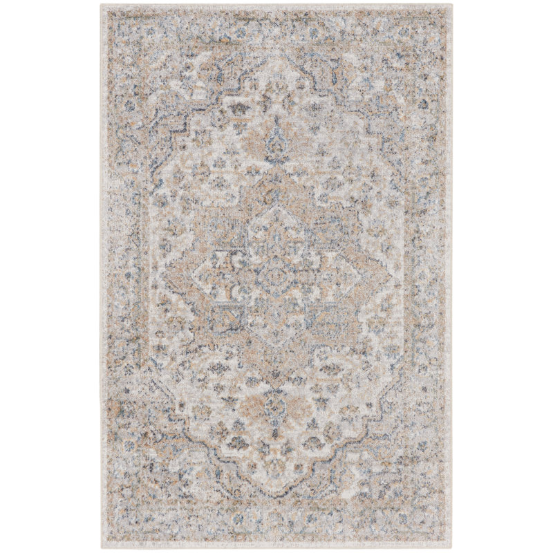 Pritts Washable Oriental Indoor Rug, Rectangle 4' x 6'