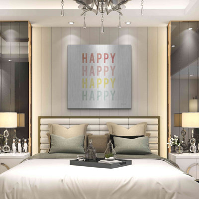 «Happy Happy» par Ann Kelle Designs, art mural en métal