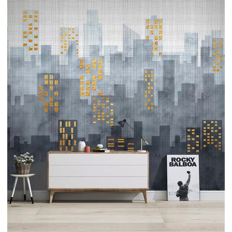 Papier peint amovible Cityscape Modern Modern City, L 75 po x l 112 po
