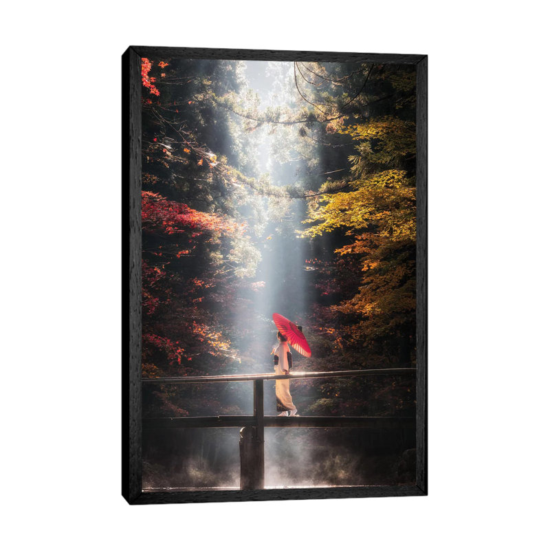 Autumn In Japan XXVII by Daisuke Uematsu - Print on Canvas, Black Framed, 101.6cm H x 66.04cm W x 3.81cm D