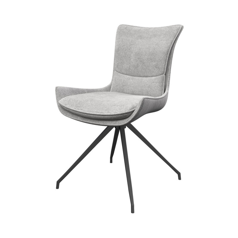 Charlo 46cm H Fabric Upholstered Side Chair, Grey