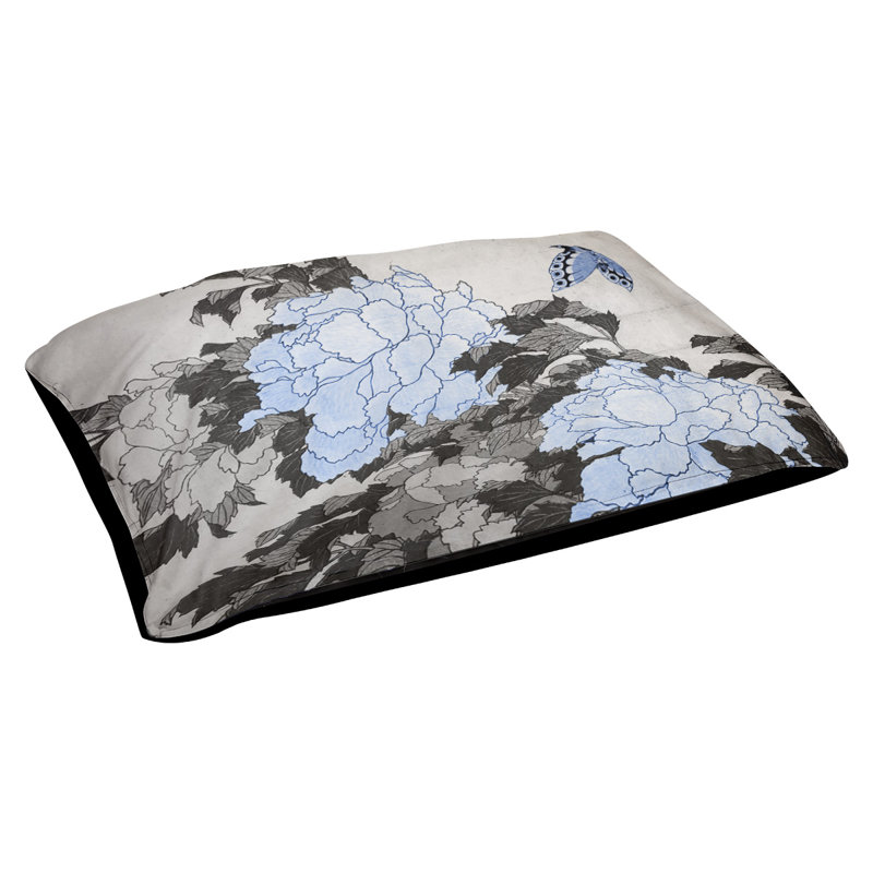 Coussin Burkart, L 19,5 po x l 29,5 po, Gris/Bleu/Noir