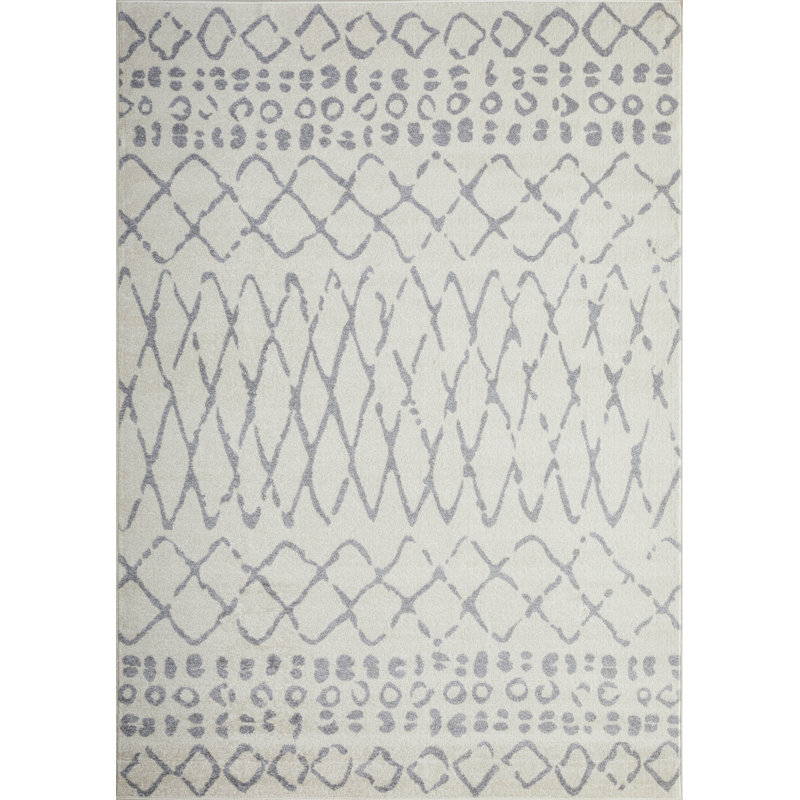Christine Barzenski Cream Area Rug, Rectangle 6'7" x 9'2"