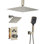 Système de douche thermostatique double à 3 fonctions avec 3 jets d'eau Rainfall Symphony