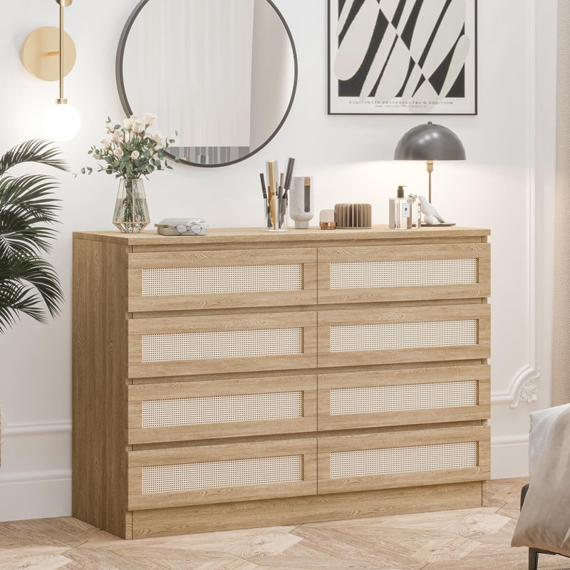 34.8cm W 8 - Drawer Chest of Drawers, Oak