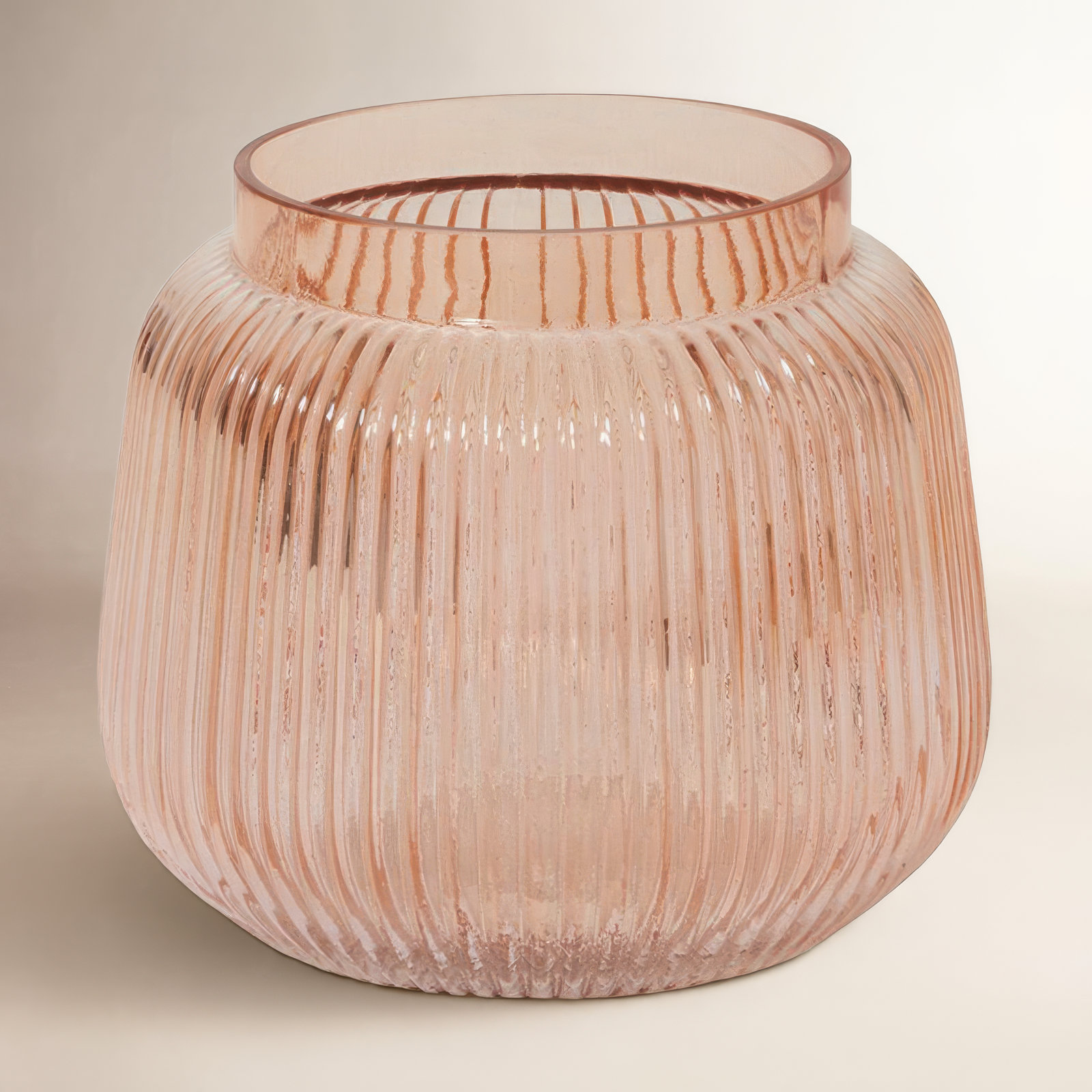 Brigida Handmade Glass Table Vase, 4.75" H x 5" W x 5" D