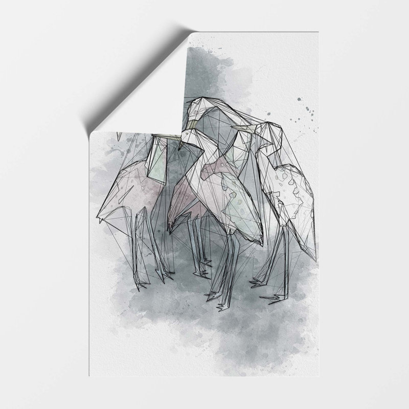 Heron Birds - Frameless Print, 84.1 cm H x 59.4 cm W