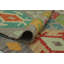 Tapis rouge / gris en laine noué à la main de conception unique 8 pi 1 po x 9 pi 6 po Jalyia