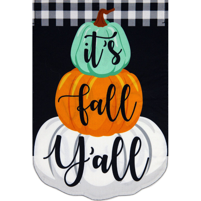 Drapeau de jardin «It's Fall Y'all Burlap»