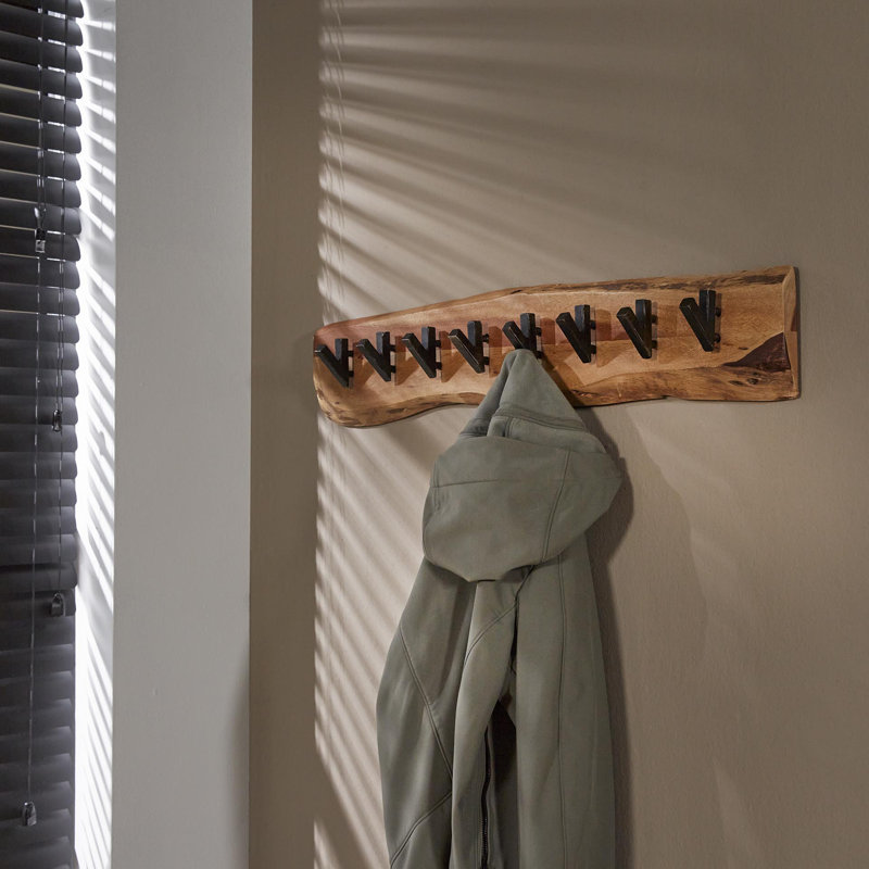 Ebeling Solid Wood Wall 8 - Hook Wall Mounted Coat Rack