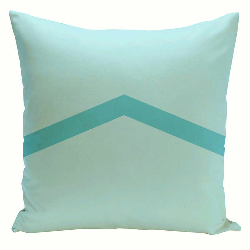 Housse et insert de coussin géométrique carré, 26 po x 26 po, Océan / jade