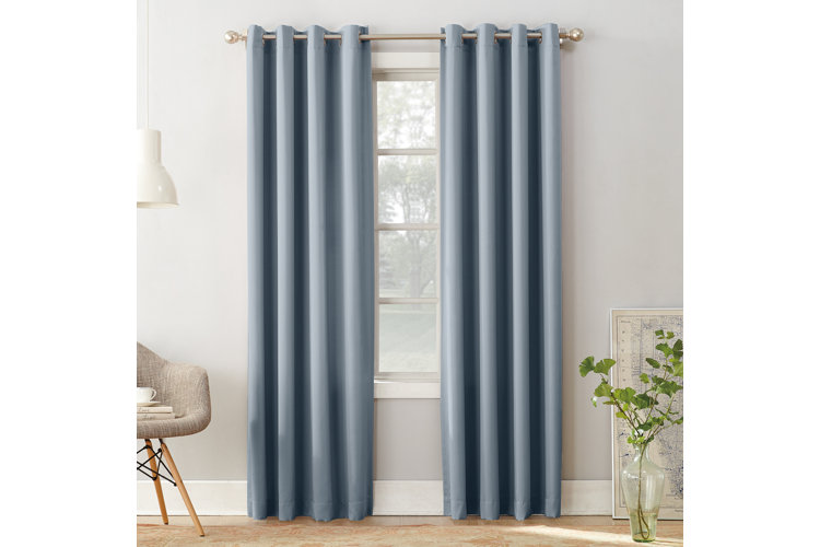 Solid Room Darkening Thermal Grommet Single Curtain Panel