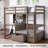 Kitherly Loft Bed with Bookcase by 