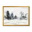 «Christmas Minimalistic Forest Landscape and Snow - Floater Frame, peinture sur toile»-59850601-59850598