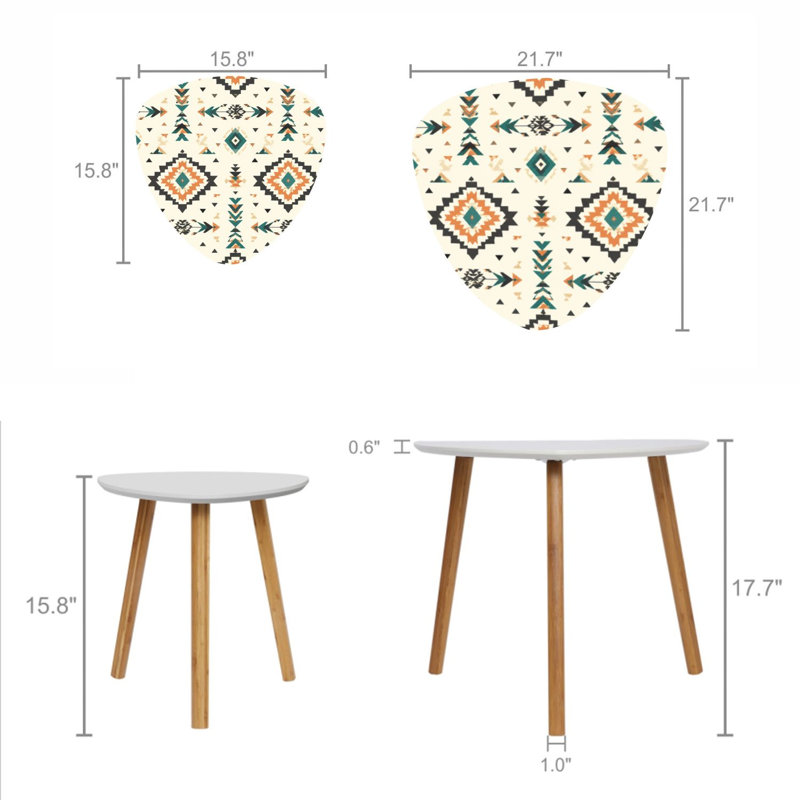 Ensemble de 2 tables basses gigognes Triangle