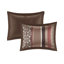 Couvre-lit réversible 5 pièces très grand - belle feuille géométrique et médaillon, 100% avec revers de couleur unie, coussins décoratifs, broderie facile à nettoyer,-120276220-120276221