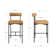 Dahlia Upholstered Counter Stool with Metal Frame