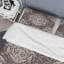 Ensemble de housse de couette en microfibre brun / blanc 2 pièces-2002282907