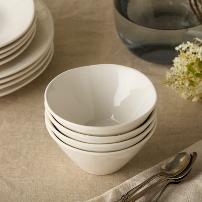 Ensemble de 4 bols à crème glacée Linen Stoneware