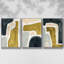 Brushy Shapes I - Ensemble de 3 reproductions de cadres photo sur toile-97759335-97759334