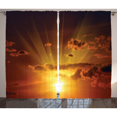Leisha Semi Sheer Curtain Pair