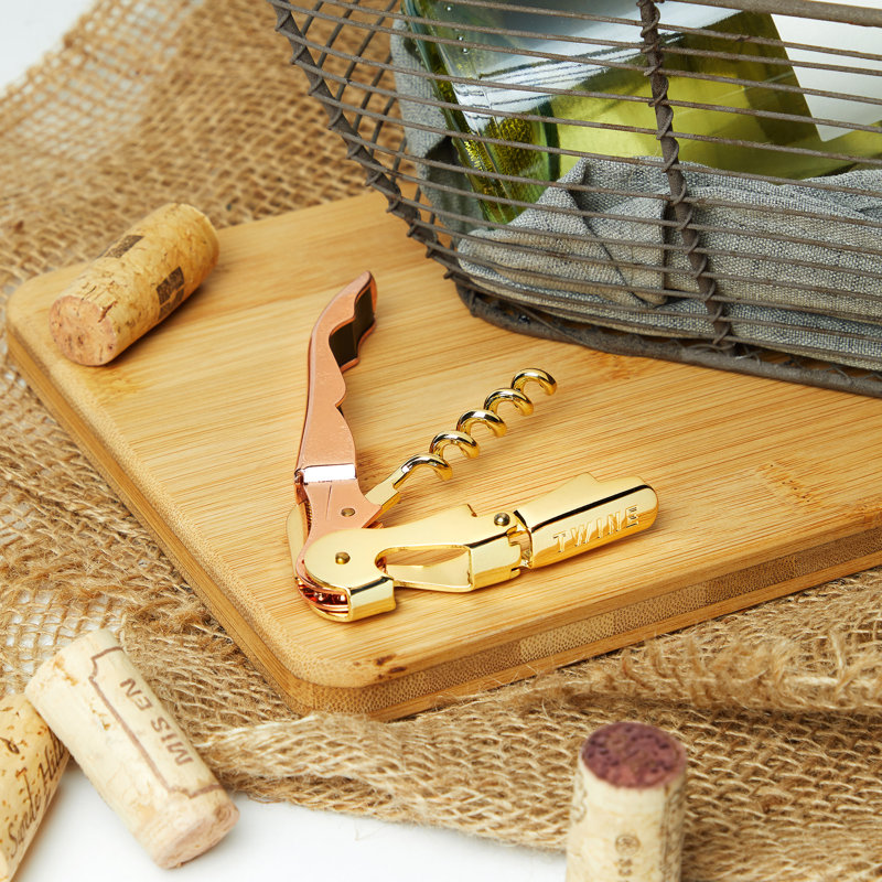 Copper and Gold Stainless Steel Double Hinged Corkscrew
