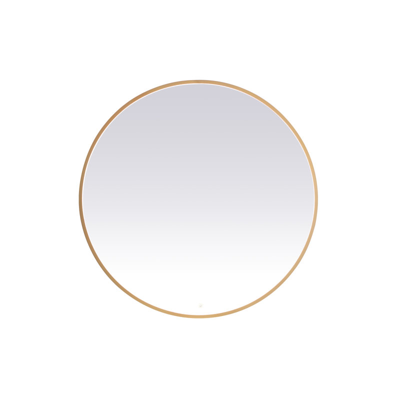 Miroir de salle de bain Pickard, Laiton, 45 po x 45 po