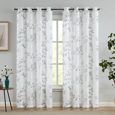 Semi Sheer Curtain Panel Pair